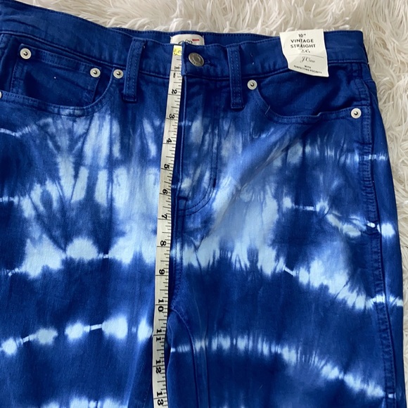 NWT! J. Crew Denim Vintage Straight Tie Dye Raw Hemline Jeans 26 - Picture 5 of 15